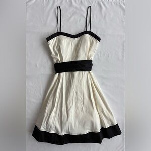NWT City Studio white dress with reversible waist tie (size 9)